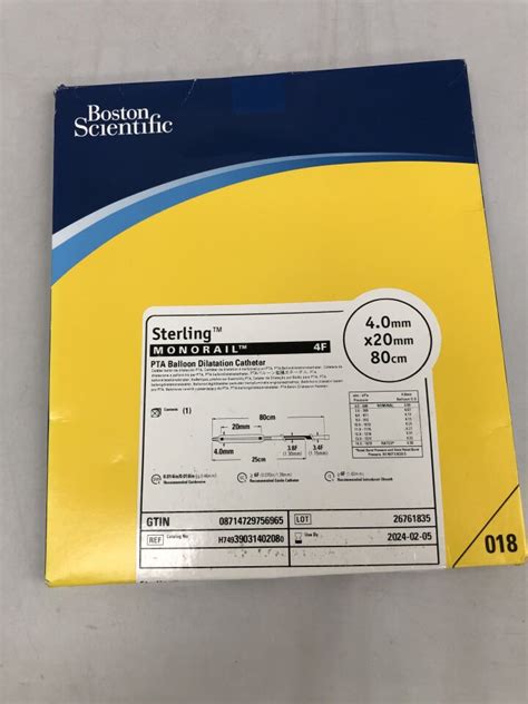 New Boston Scientific Sterling Monorail Pta Balloon