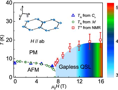 Figure From Gapless Spin Excitations In The Field Induced Quantum