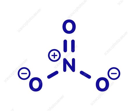 Nitrate Anion Chemical Structure Illustration Stock Image F