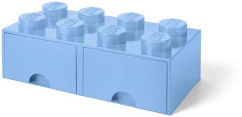 LEGO Pojemnik Storage Brick 8 Z Dwoma Szufladami Jasnoniebieski Klocki