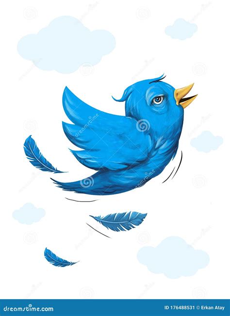 Twitter Bird Icon Illustrated Editorial Photo Illustration Of Cartoon