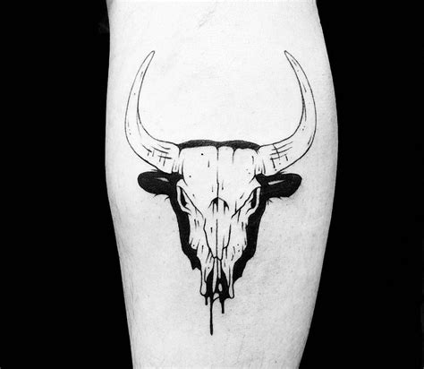 Bull Skull Tattoo By Roy Tsour Photo 26152