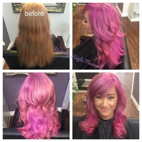 Color Correction Bubblegum Pink Hair Color And Haircut Bubblegum