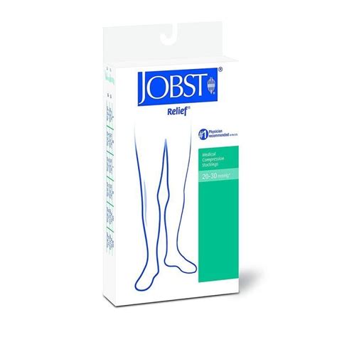 Jobst Relief Knee High Stockings 20 30 MmHg Closed Toe In Black Color