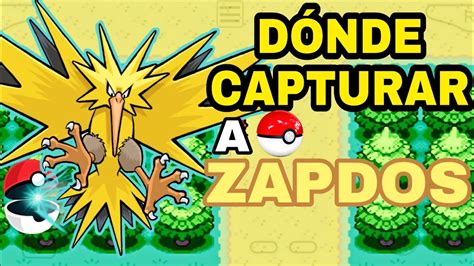 Cómo y Dónde Capturar a Zapdos Ave Legendaria en español 2020