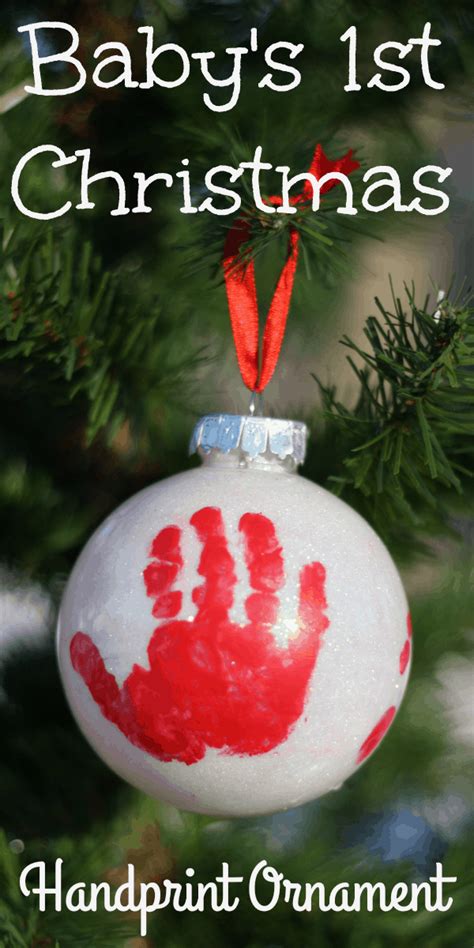 Handprint Ornament For Babys First Christmas I Can Teach My Child