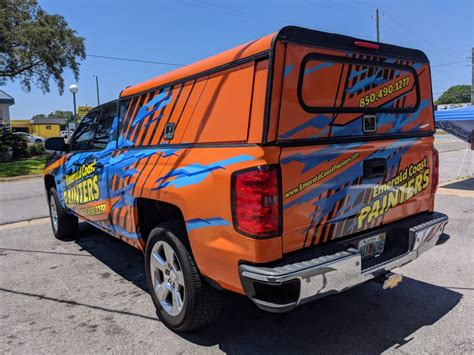 Truck With Custom Vinyl Wrap Fried Color