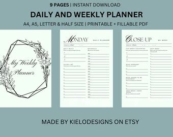 Anime Themed Weekly Planner Cute Anime Undated Digital And Printable