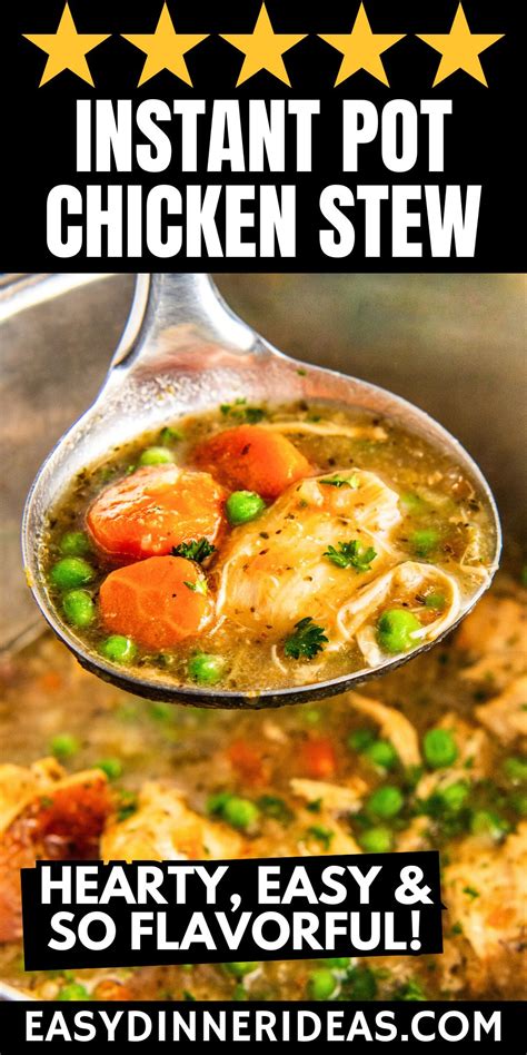 Instant Pot Chicken Stew Recipe Easy Dinner Ideas