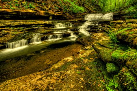 waterfalls, Usa, Stream, Meadow, Creek, Cascades, Wayne, County ...