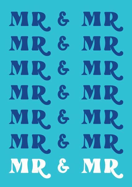 Mr And Mr Same Sex Gay Wedding Anniversary Card Thortful