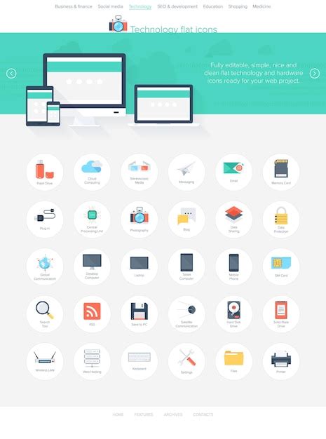 Premium Vector Technology Icons