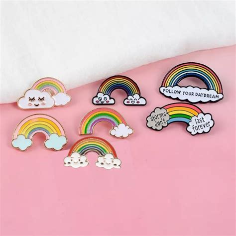 Jual Pin Bros Pelangi Bros Motif Pelangi Brooch Pin Enamel Shopee