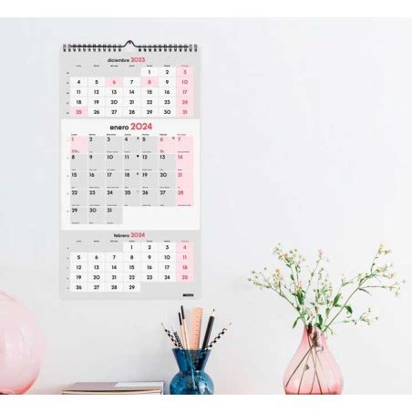 Calendario De Pared Finocam Neutro Escribir Meses Vista