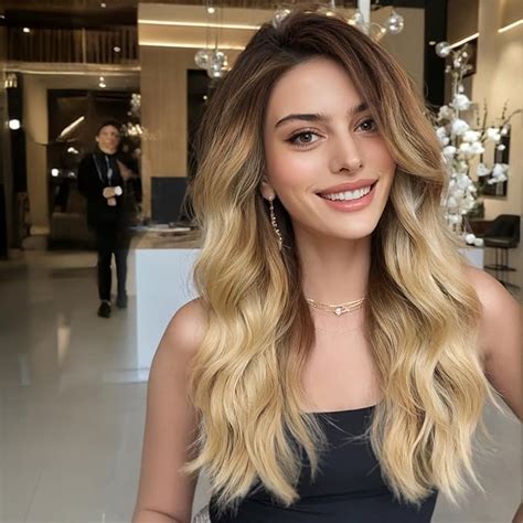 Amazon Getshow Ombre Blonde Wigs For Women Long Curly Layered