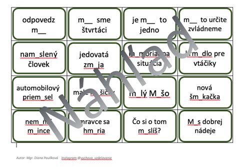 Vybran Slov Opakovanie Slovn Druhy Didaktick Karti Ky Mix