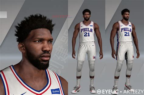 Joel Embiid Cyberface Hair And Body Model By Arteezy For K