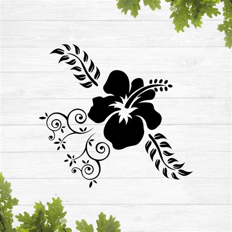 Svg Hibisco Tropical Flor Svg Simple Flor Hawaiana Svg Etsy