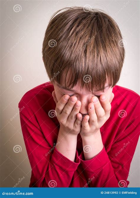 Teen Boy Crying stock photo. Image of close, sick, alone - 24813992