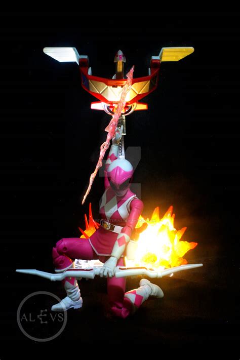 Mmpr Pink Ranger With Zord 1 By Alevsytonterias On Deviantart
