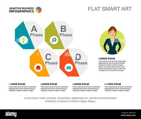 Four Phases Process Chart Template For Presentation Stock Vector Image