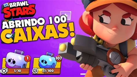 Abri 100 Caixas No Brawl Stars Ganhei Muitos Brawlers Youtube