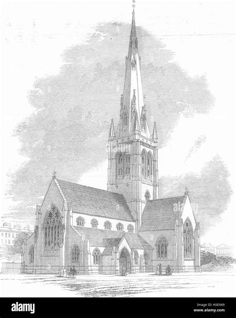 London Church Of The Holy Trinity Westminster 1850 Illustrated London