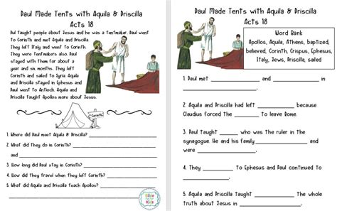 Priscilla And Aquila Tent Makers Easy Craft