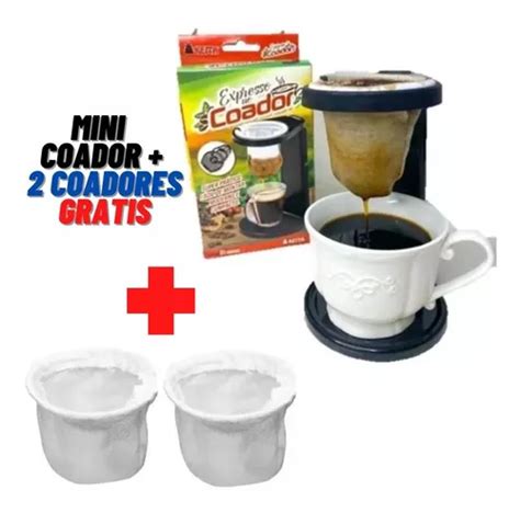 Mini Cafeteira Coador De Pano Café Individual 2 Refil Grátis