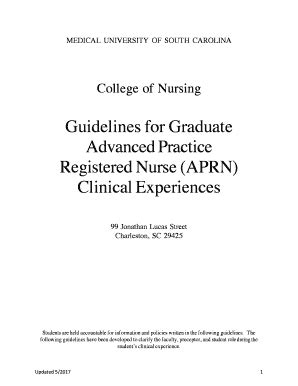 Fillable Online Academicdepartments Musc Guidelines For Graduate Fax