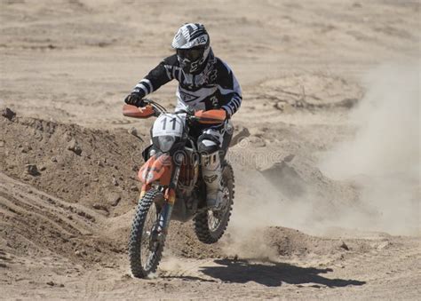 Off-road Dirt Bikes Competing in a Desert Rally Editorial Photography - Image of sport ...