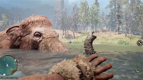 Far Cry Primal Swimming With Mammoth And Sabertooth Tiger Youtube