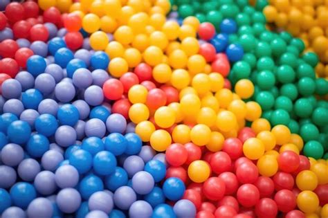 Premium Ai Image Stacked Rows Of Rubber Balls In Different Colors