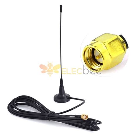 High Gain 433mhz Antenna 3dbi Magnetic Base Sma Male Antenna With Rg174