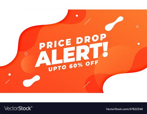 Price Drop Alert Fluid Banner For Business Vector Image