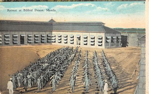 Retreat At Bilibid Prison MANILA P I Philippines C1910s Rare Vintage