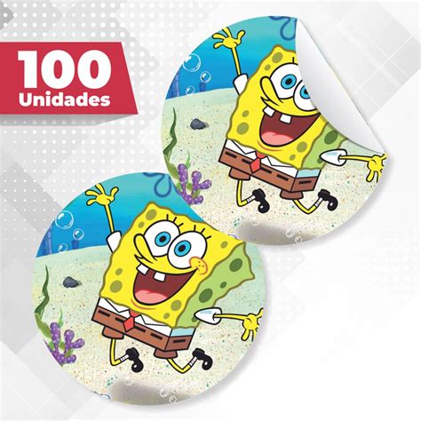 Adesivos Bob Esponja Cm Unidades Em Promo O Na Americanas