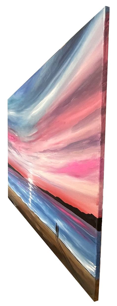 Pink Sunset Glow Painting By Aisha Haider Saatchi Art