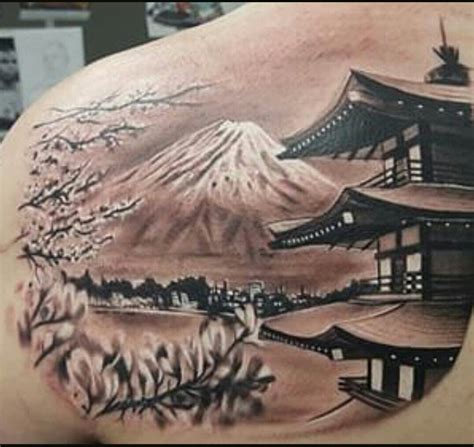 Pin By Bryan Stephens On Japanese Scenery Tattoo Landscape Tattoo