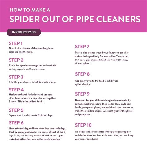 how to make a spider with pipe cleaners