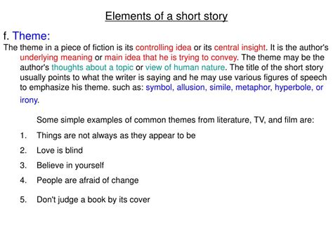 Ppt E Lements Of A Short Story Setting Plot Conflict Character Point