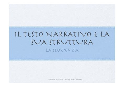 Pdf Il Testo Narrativo E La Sua Struttura Il Testo Narrativo E Un