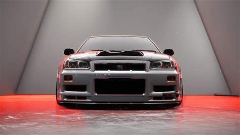 Skyline R34, Nissan, Nissan Skyline GT-R R34, Nissan Skyline R34, night ...