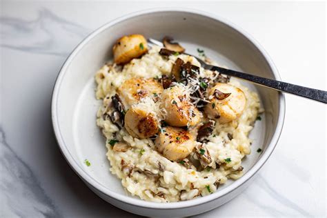 Truffled Mushroom Risotto With Scallops