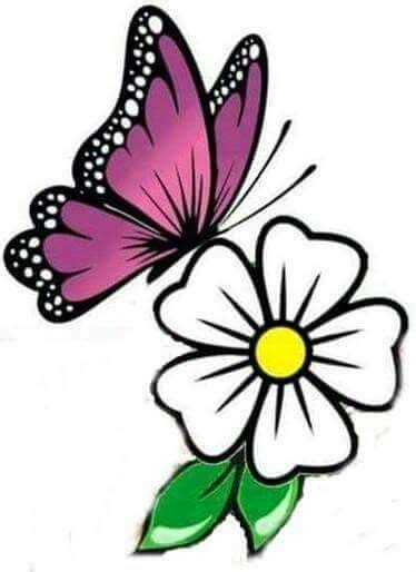 Dibujos De Mariposas Y Flores