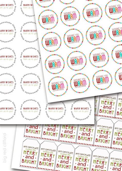 Hot Chocolate Stirrers Printable Tags Color Me Meg