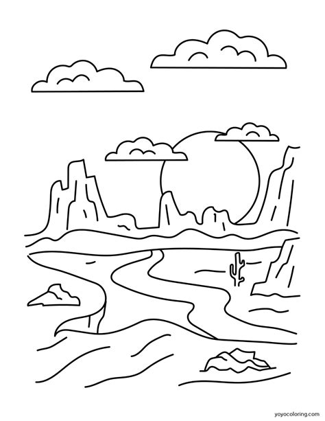 Dibujos De Paisajes Para Colorear ᗎ Plantilla De Pintura Imprimible