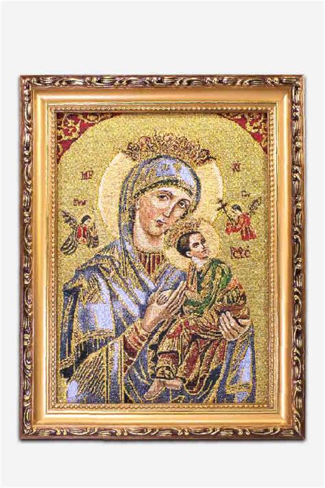 Our Mother Of Perpetual Help Framed Tapestry X Inches F