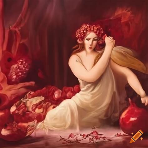 Persephone As Goddess Of Spring And Queen Of The Underworld With