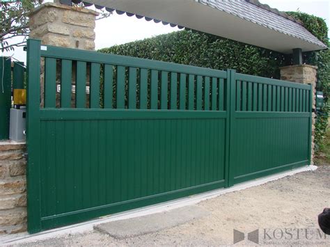 Photos Kostum Kostum Aluminium Contemporain Portail Coulissant Semi